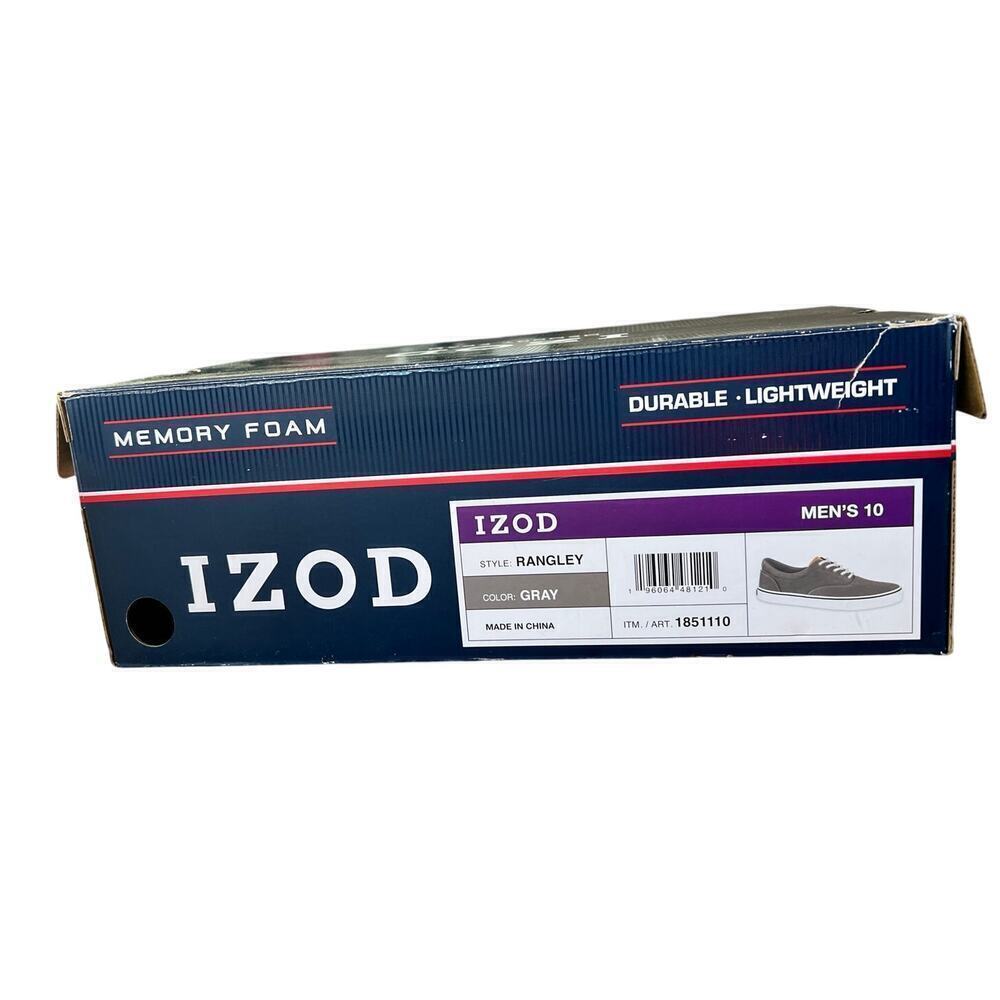 NWT Men's IZOD Rangley Canvas Shoe, Size 10, Gray, Lace Up, Classic, Casual - Picture 8 of 8